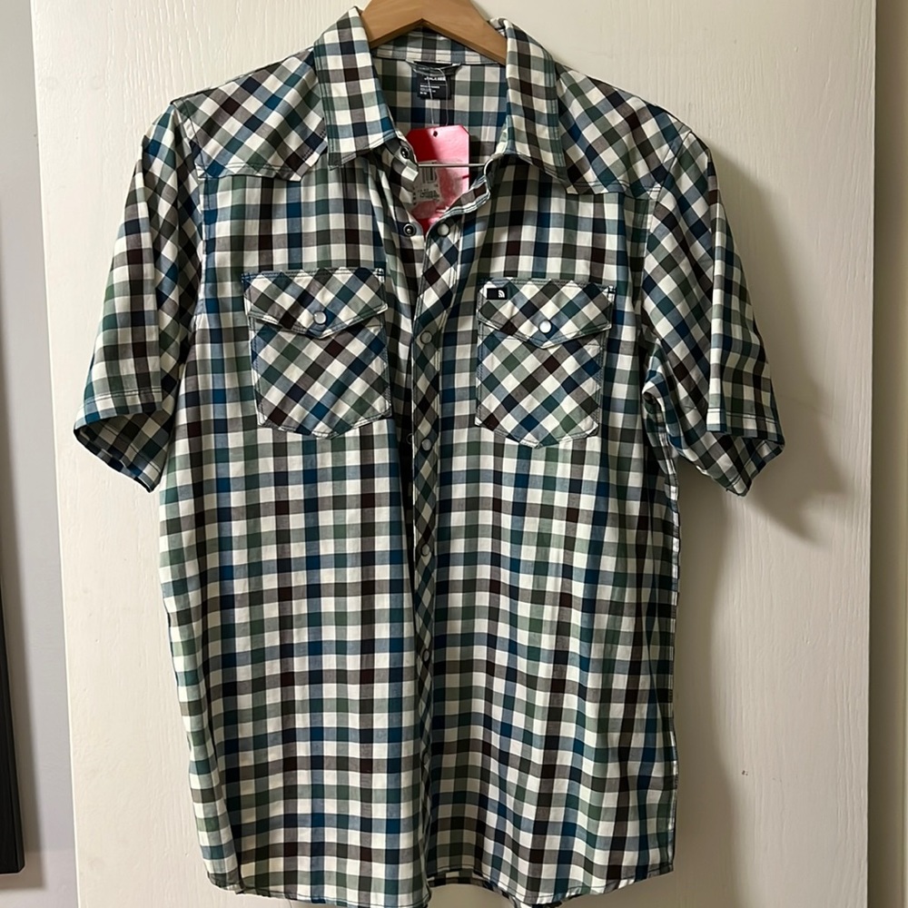 North Face plaid shirt M